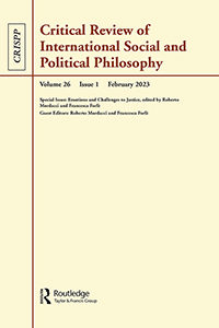 Cover image for Critical Review of International Social and Political Philosophy, Volume 26, Issue 1, 2023