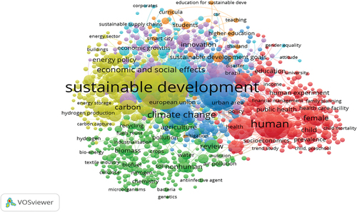 Figure 5. Network visualization Sustainable Development Goals (SDGs).