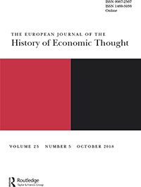 Cover image for The European Journal of the History of Economic Thought, Volume 25, Issue 5, 2018