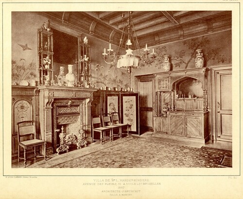 Figure 2. Salle à manger de Mr L. Vanderkindere, published in L’Emulation, June 1896, n° 6, pl. 50. ©CIVA.