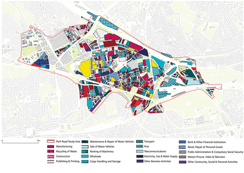 Figure 18. Local land uses map (Greater London Authority, Citation2011b).