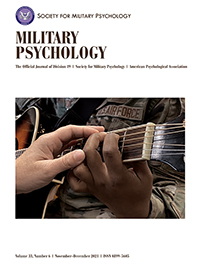 Cover image for Military Psychology, Volume 33, Issue 6, 2021