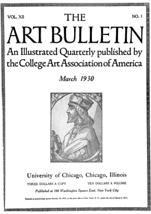 Cover image for The Art Bulletin, Volume 12, Issue 1, 1930