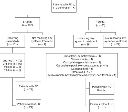 Figure 1. Study design and patients' flow.PD: Disease progression; TKI: Tyrosine kinase inhibitor.