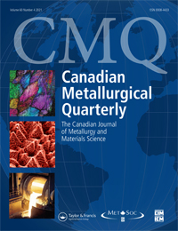 Cover image for Canadian Metallurgical Quarterly, Volume 60, Issue 4, 2021