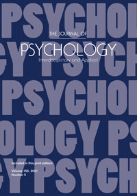 Cover image for The Journal of Psychology, Volume 155, Issue 5, 2021