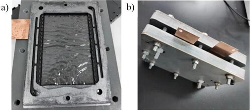 Figure 13. (a) Flow guide plate (b) Stack structure.