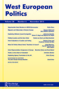 Cover image for West European Politics, Volume 38, Issue 6, 2015