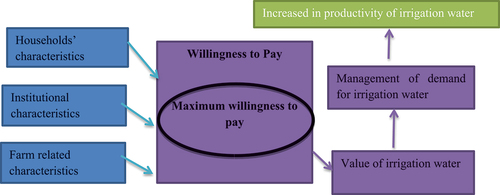 Figure 1. Conceptual frame works of households’ willingness to pay.