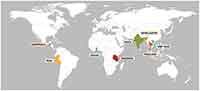 Figure 1. Geographic spectrum of the Where the rain falls project.Source: CARE France.