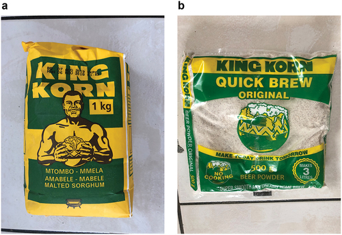 Figure 4. King Korn malted sorghum and quick brew original beer powder from Tiger Brands (Source: Author’s own).