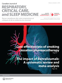 Cover image for Canadian Journal of Respiratory, Critical Care, and Sleep Medicine, Volume 3, Issue 2, 2019