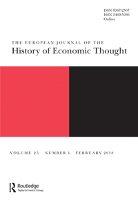 Cover image for The European Journal of the History of Economic Thought, Volume 25, Issue 1, 2018