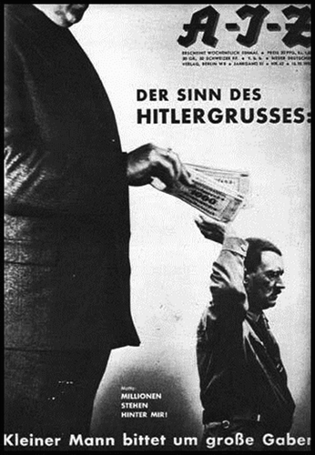 Figure 3. The meaning of the Hitler salute: Millions stand behind me.