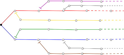 Figure 6. Example of a graphoidally independent infinite tree.