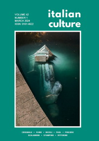 Cover image for Italian Culture, Volume 42, Issue 1, 2024