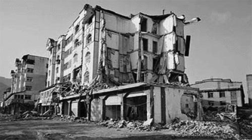 Figure 2. Buildings collapsed in Wenchuan earthquake (2008).