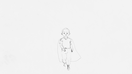 Figure 1. Stevie animation still. Drawing by Aoife Balfe 2020.