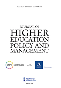 Cover image for Journal of Higher Education Policy and Management, Volume 42, Issue 5, 2020