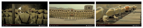 Figure 2. Stills from the trailer: the unit visually communicates rationality and discipline.