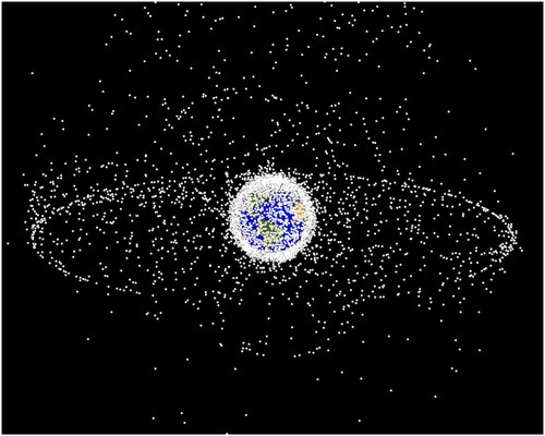 Figure 1. The geostationary ring (image credit: NASA).