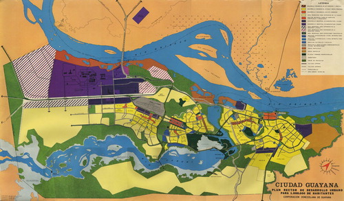 Figure 4. The plan Rector de Desarrollo Urbano of Ciudad Guayana. Source: Archive of CVG, Victor Artis.