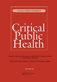 Cover image for Critical Public Health, Volume 32, Issue 4, 2022