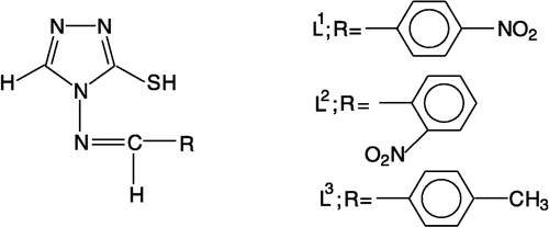 Figure 1 Structure of the Schiff bases.