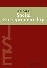Cover image for Journal of Social Entrepreneurship, Volume 13, Issue 1, 2022