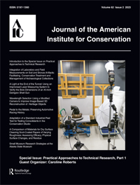 Cover image for Journal of the American Institute for Conservation, Volume 62, Issue 2, 2023