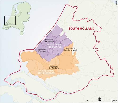 Figure 1. Map of the Rotterdam/The Hague region.
