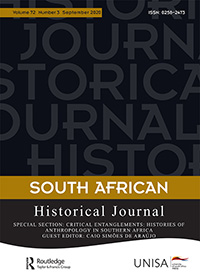 Cover image for South African Historical Journal, Volume 72, Issue 3, 2020