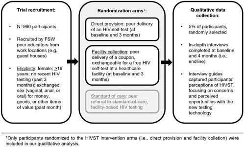 Figure 1. Description of the HIVST randomized trial in which study participants were enrolled.