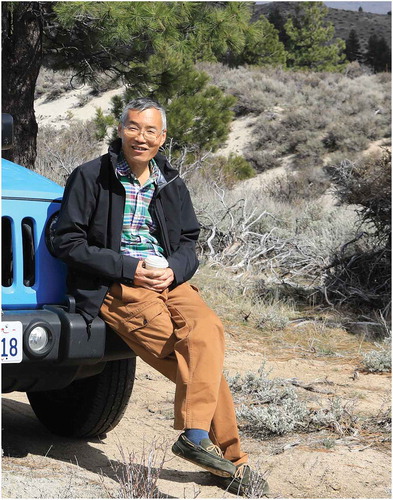Dr. Zhao enjoyed exploring and studying nature, as he is doing here on a field trip during the last Landsenses Ecology Workshop in California, USA, in March 2019. Photo credit: Dr. Yan Yan
