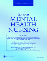 Cover image for Issues in Mental Health Nursing, Volume 37, Issue 3, 2016