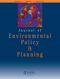 Cover image for Journal of Environmental Policy & Planning, Volume 20, Issue 4, 2018