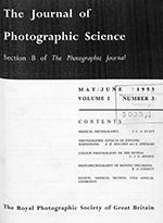 Cover image for The Imaging Science Journal, Volume 1, Issue 3, 1953