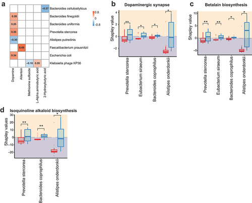 Figure 6. Association of gut microbial species with circulating metabolites.