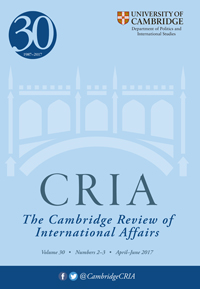 Cover image for Cambridge Review of International Affairs, Volume 30, Issue 2-3, 2017