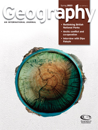 Cover image for Geography, Volume 108, Issue 1, 2023