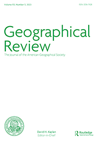 Cover image for Geographical Review, Volume 113, Issue 5, 2023
