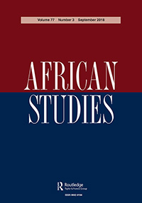 Cover image for African Studies, Volume 77, Issue 3, 2018