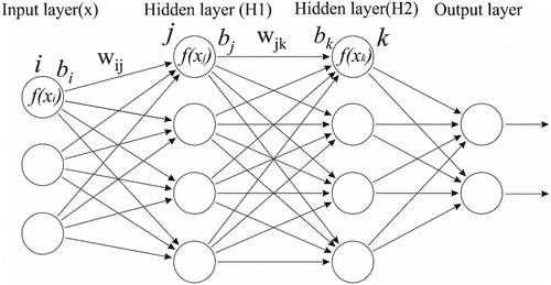 Figure 4. General map of neural network for classification.