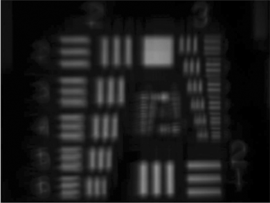 Figure 14 AgilOptics: uncorrected image at 5°mirror tilt.