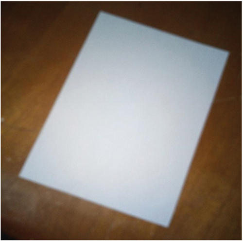 Figure 5. Picture of a white sheet of paper.