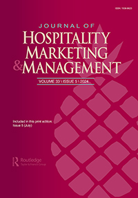 Cover image for Journal of Hospitality Marketing & Management, Volume 33, Issue 5, 2024