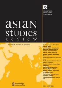 Cover image for Asian Studies Review, Volume 39, Issue 2, 2015
