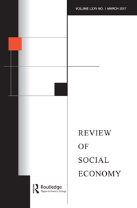 Cover image for Review of Social Economy, Volume 75, Issue 1, 2017