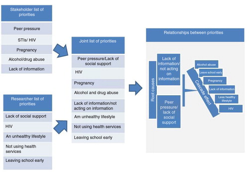 Fig. 2 Diagram showing the relationships between stakeholder and researcher adolescent health priorities.
