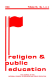 Cover image for Religion & Education, Volume 18, Issue 3, 1991